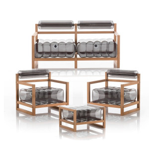 MOJOW Yoko садовая мебель и журнальный столик Черный SYK2FYK1CYK1TBYKCB04NC