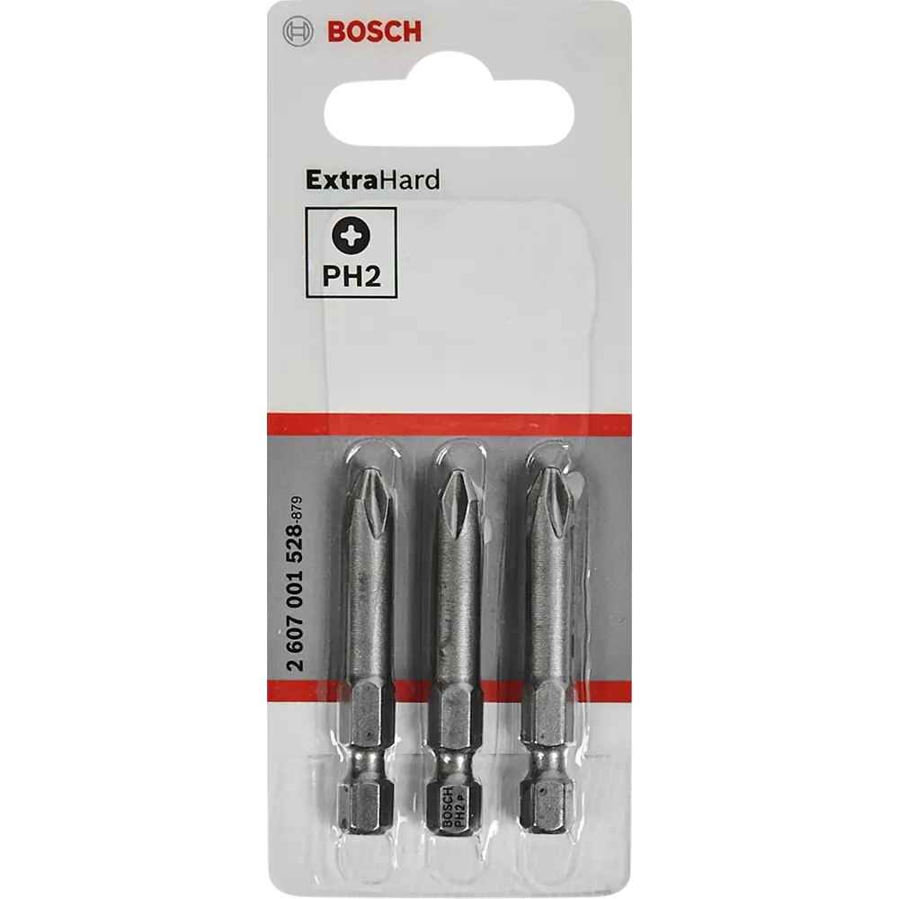 Бита ударная крестовая Bosch Extra Hard 2607001528 PH2x49 мм, 3 шт BOSCH PROFESSIONAL STLM-2085319 - Вид №4