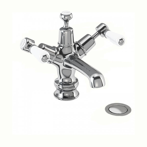 Смеситель для раковины на 1 отверстие Regent, с кнопкой Click-Clack [KER6] Regent Burlington T12-QT, W11, T4, T4B - Вид №1