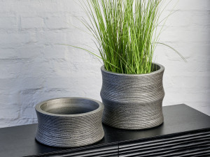 Керамическая круглая ваза