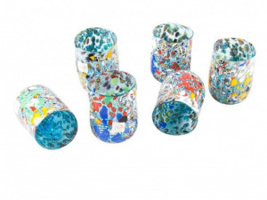 Набор из шести стаканов из муранского стекла ручной работы