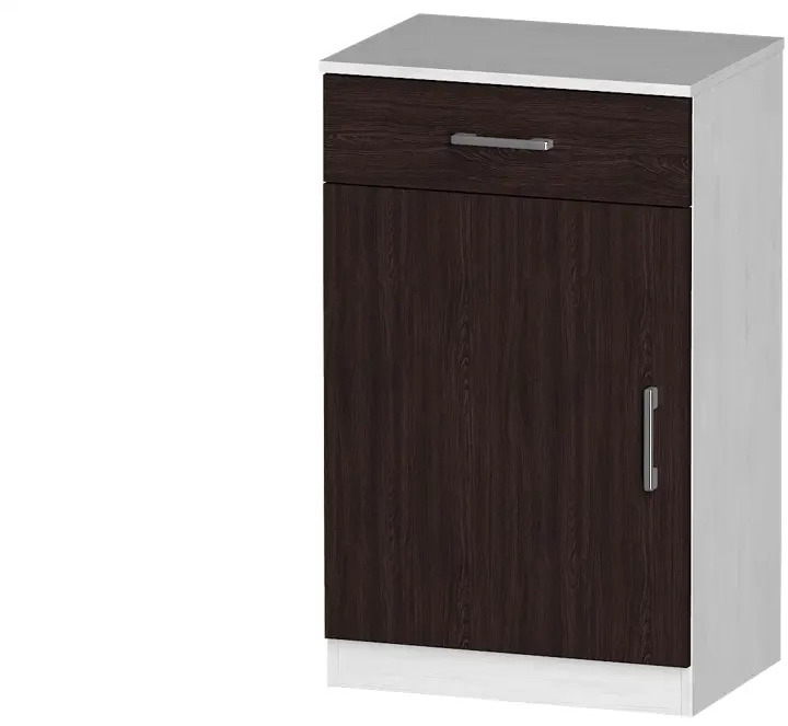 91071194 Тумба офисная Furnistyle ЛТ-01 55x90x40 см 1 ящик ЛДСП цвет светлое дерево/венге STLM-0468330