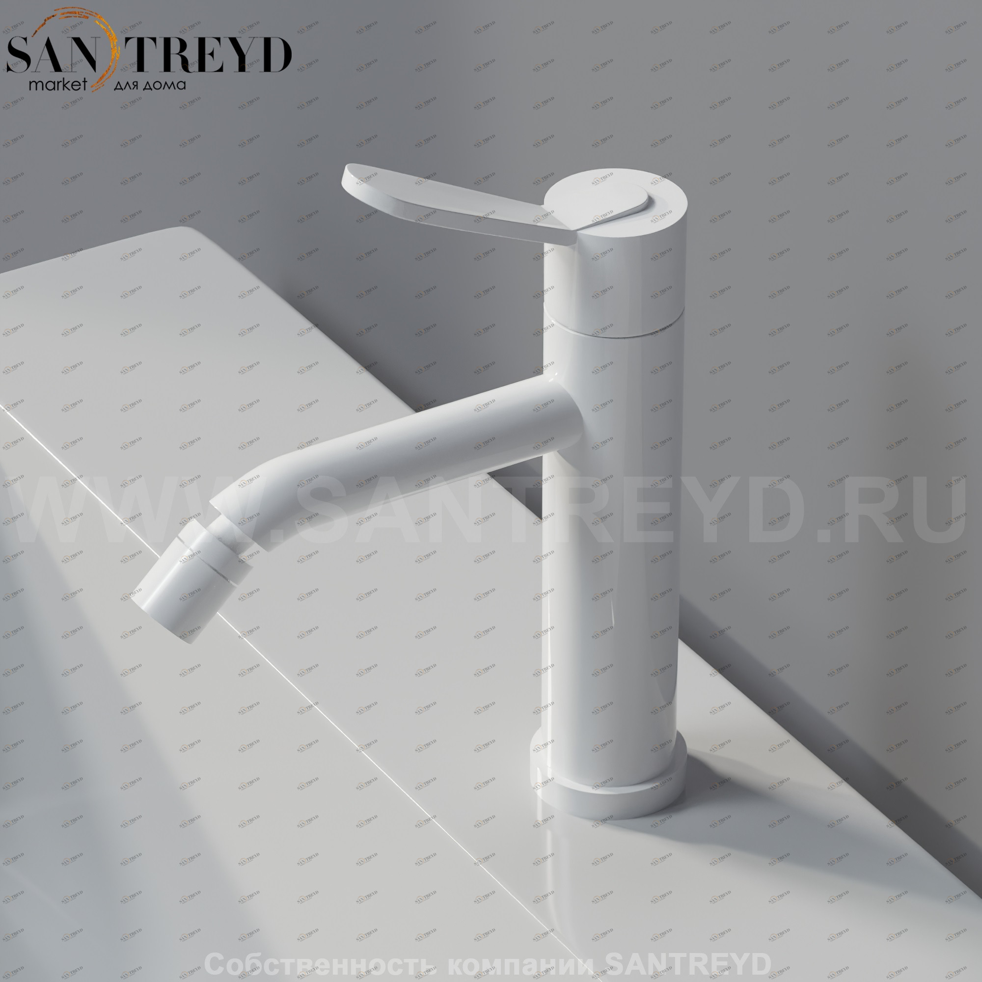 Agape FEZ Смеситель для биде белый матовый ARUB07012SLZ