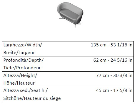 La Cividina 2-х местный тканевый диван по контракту Jango sun-id-1446133 - Вид №3