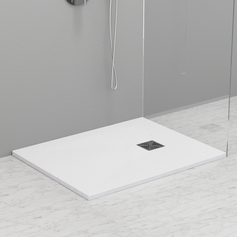 703230 Душевой поддон из минерального литья БЕЛЫЙ МАТОВЫЙ в комплекте с сифоном, Kerasan DOCCIA Италия