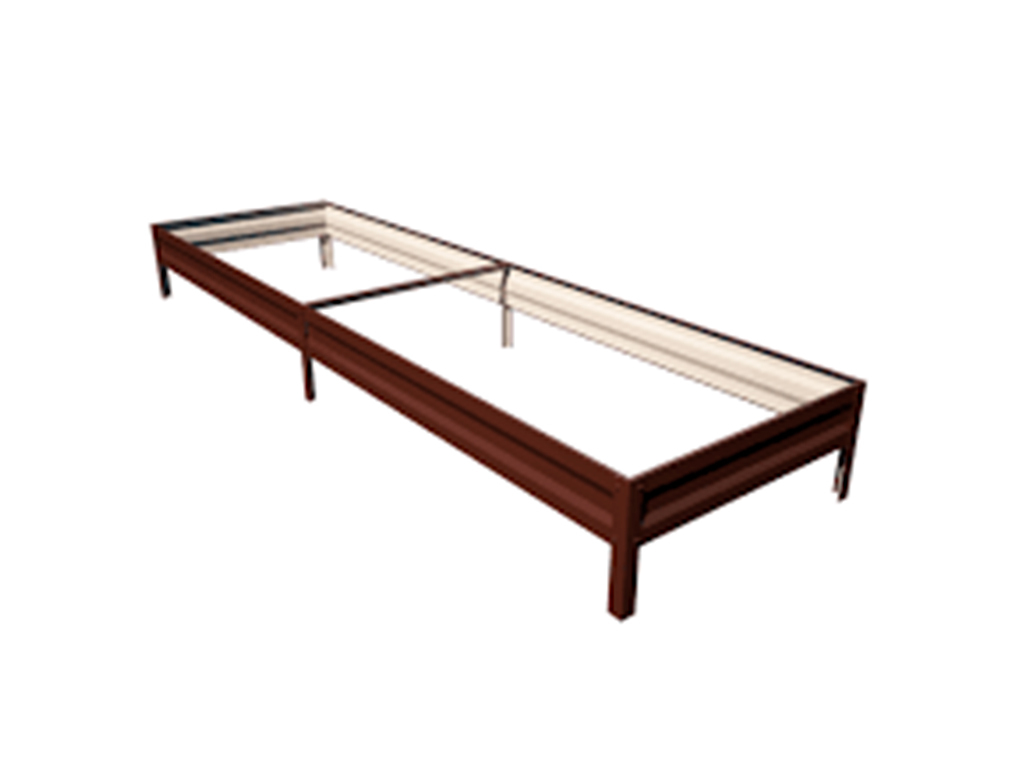 Грядка 0,8*3м, высота 20 см, цвет шоколадно-коричневый ГеоПластБорд GPBST-129