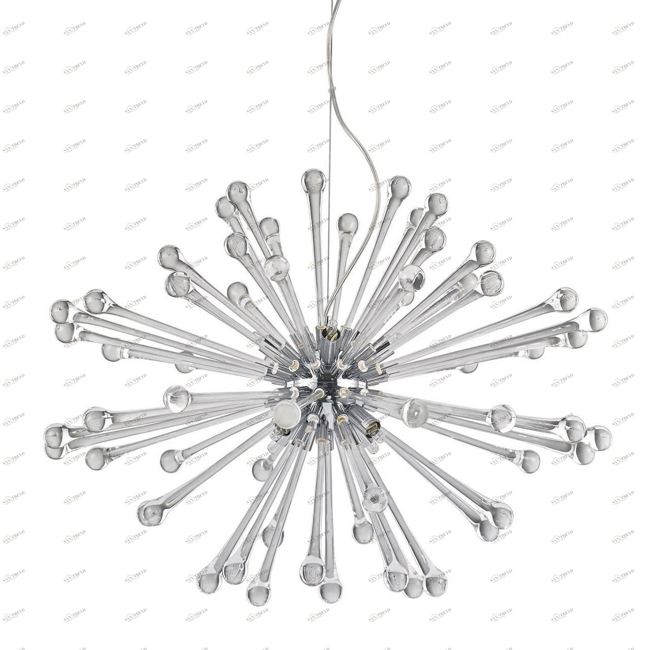 Подвесной светильник Ideal Lux Pauline SP Bianco IDEAL LUX ДИЗАЙНЕРСКИЕ, PAULINE BIANCO 072104 Прозрачный;серебро 