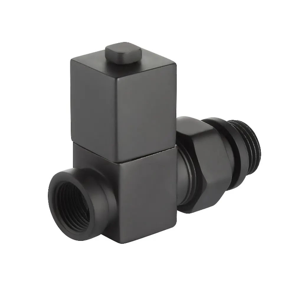 Набор вентилей для радиатора Royal Thermo Cube 1/2" прямой цвет черный 89353150 STLM-2003131  - Вид №4