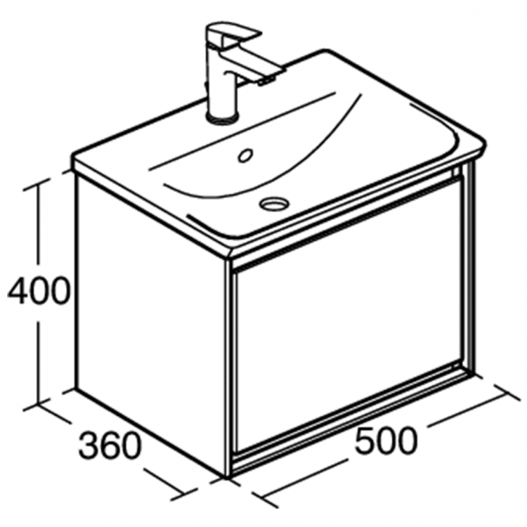 E0817KN Тумба для раковины 50 см Ideal Standard CONNECT AIR - Вид №4