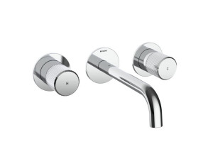 Хромированная латунь 3 отверстия настенный смеситель для раковины