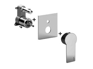 Однорычажный встраиваемый душевой набор с переключателем