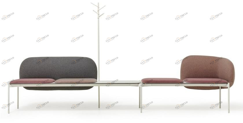 Diemme Модульная тканевая скамья со спинкой Snake sun-id-1406388