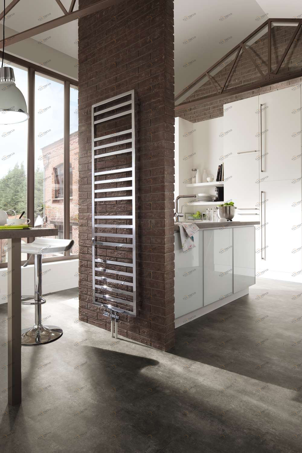 Радиатор Микс AKARO-190-055/GF Kadrane Spa Chromé Acova 1859 