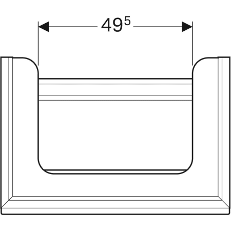 500.556.JI.1 Шкафчик для раковины Geberit Citterio, с одним выдвижным ящиком Geberit  - Вид №17
