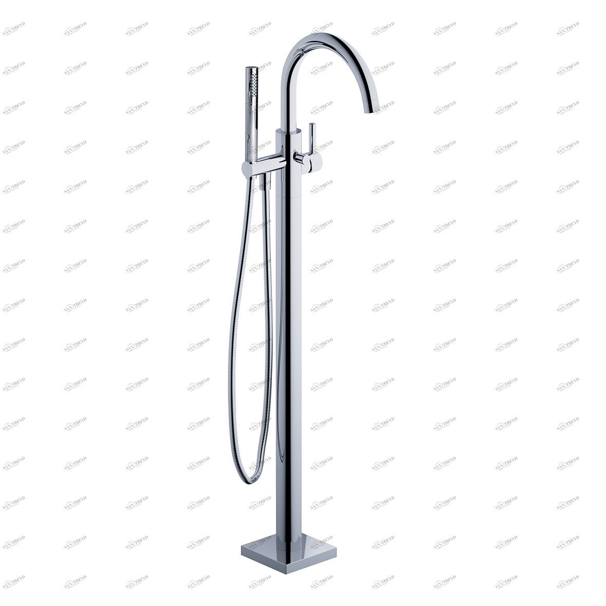 Смеситель однорычажный для ванны, напольный монтаж JOERGER Charleston Square 634.10.820.000