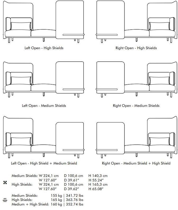BuzziSpace Диван / офисный остров из ткани Buzzispark sun-id-1486490 - Вид №4