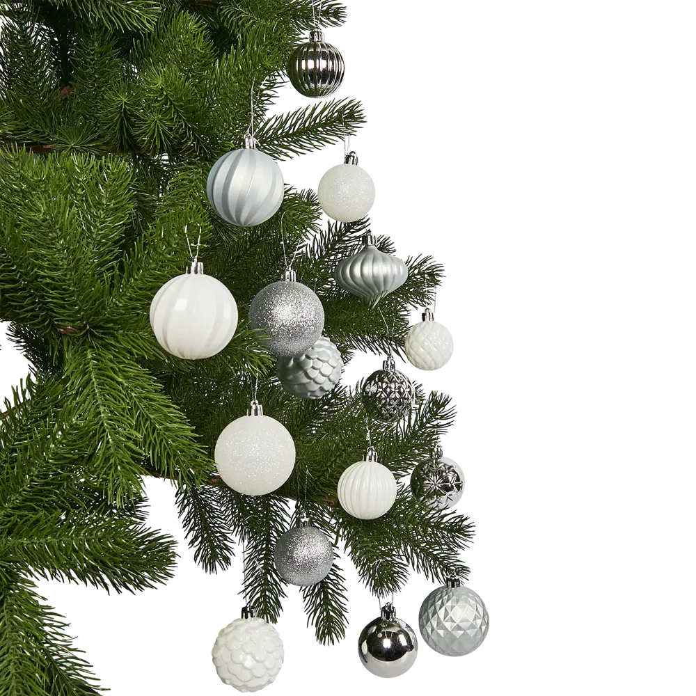 87036340 Набор новогодних шаров Christmas ø5-6 см цвет белый 25 шт. STLM-0956985 Santreyd  - Вид №1