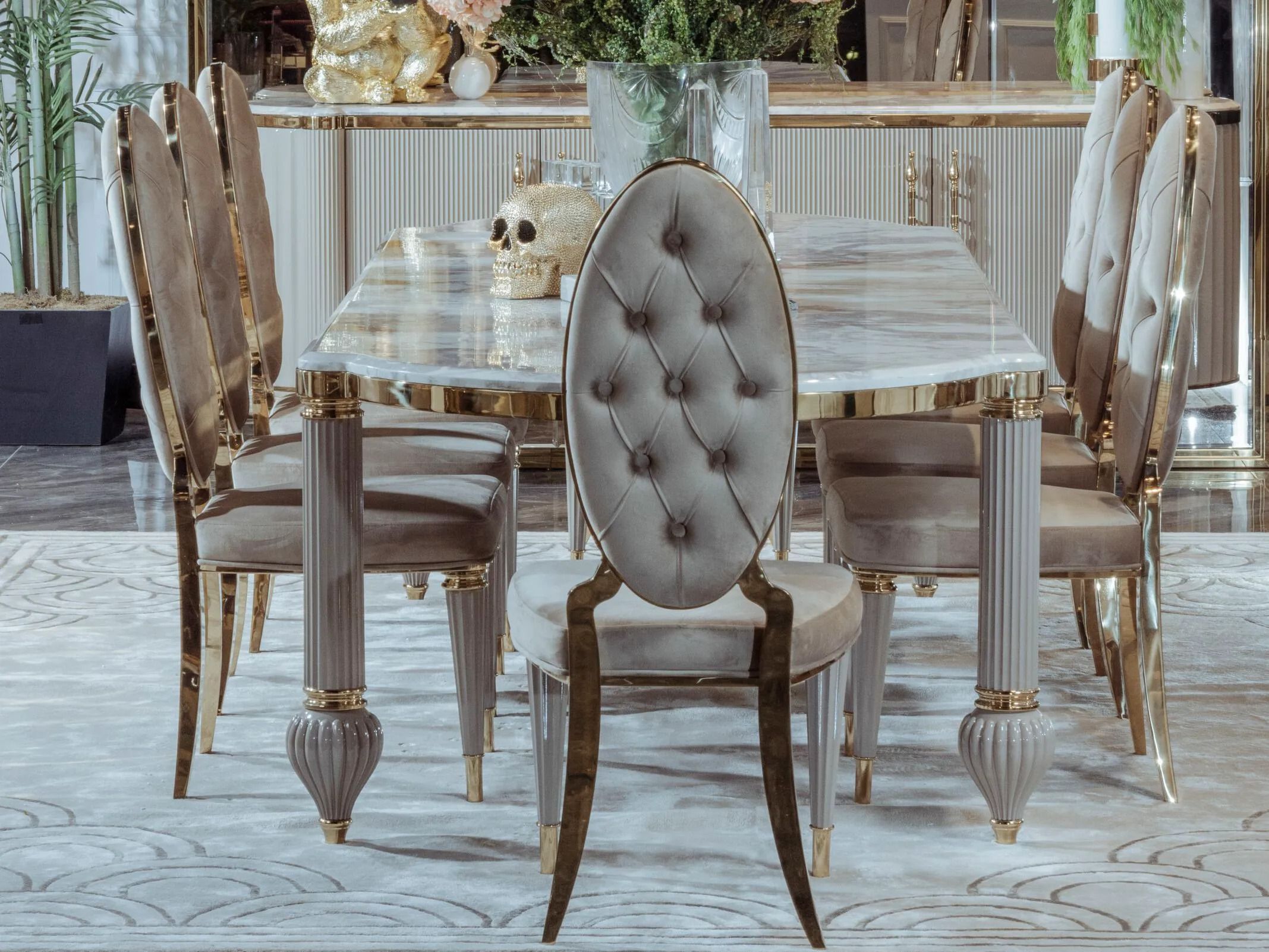 Мягкий стул из ткани с высокой спинкой Zebrano Elsiyum ARCH-00041033 - Вид №3