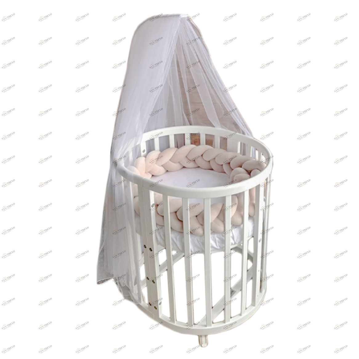 Балдахин для детской кроватки Bed "Белый жемчуг" (фатин) ELLIPSE ELLIPSE BED 351631 Белый Santreyd 