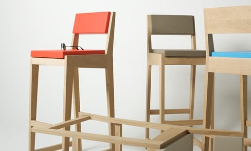 Высокий деревянный стул и QM Foam со спинкой Quinze & Milan номер 26 ARCH-00100658 - Вид №2