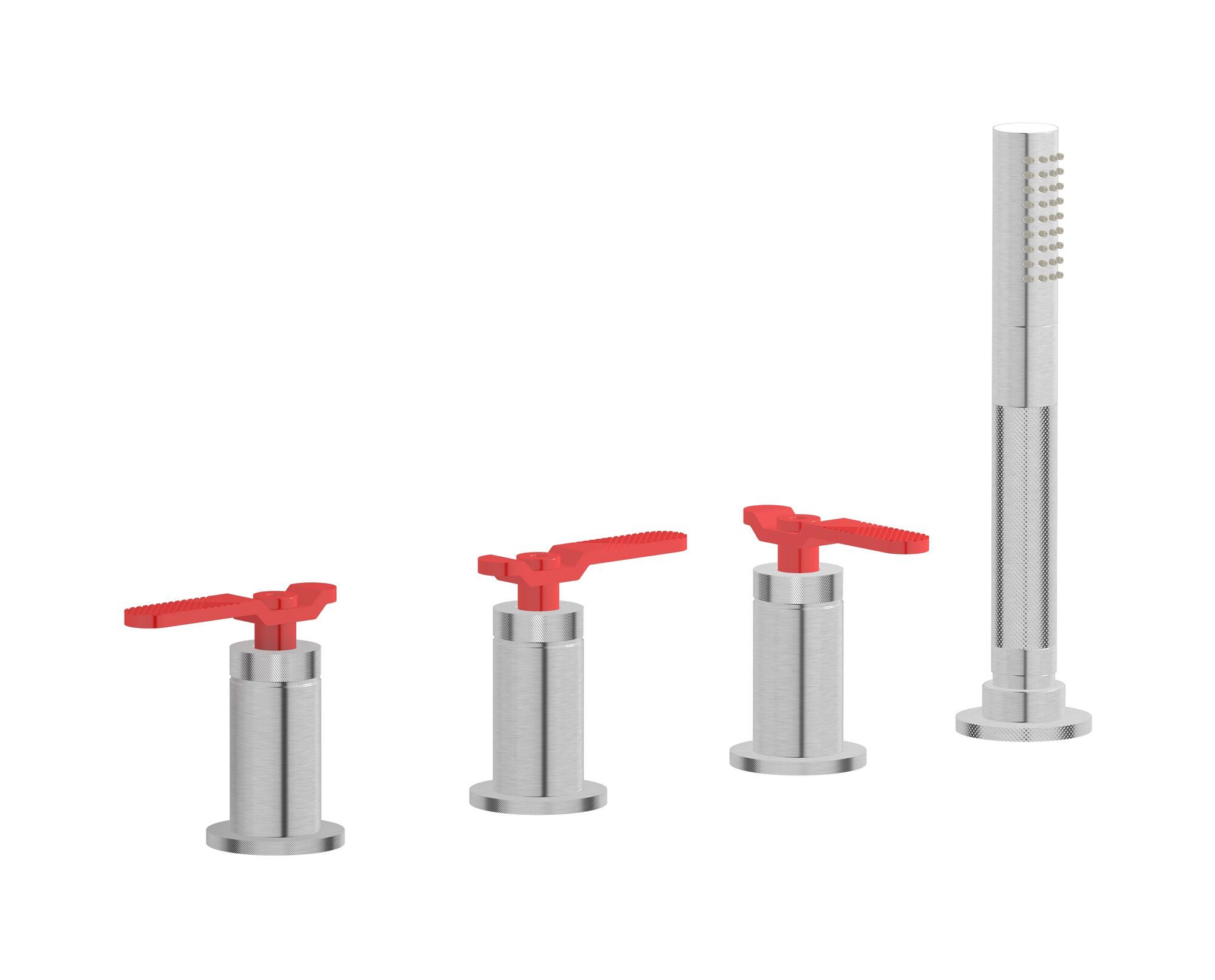 Встраиваемый смеситель для ванны с 4 отверстиями и ручным душем IB Bold ARCH-00081508 - Вид №23