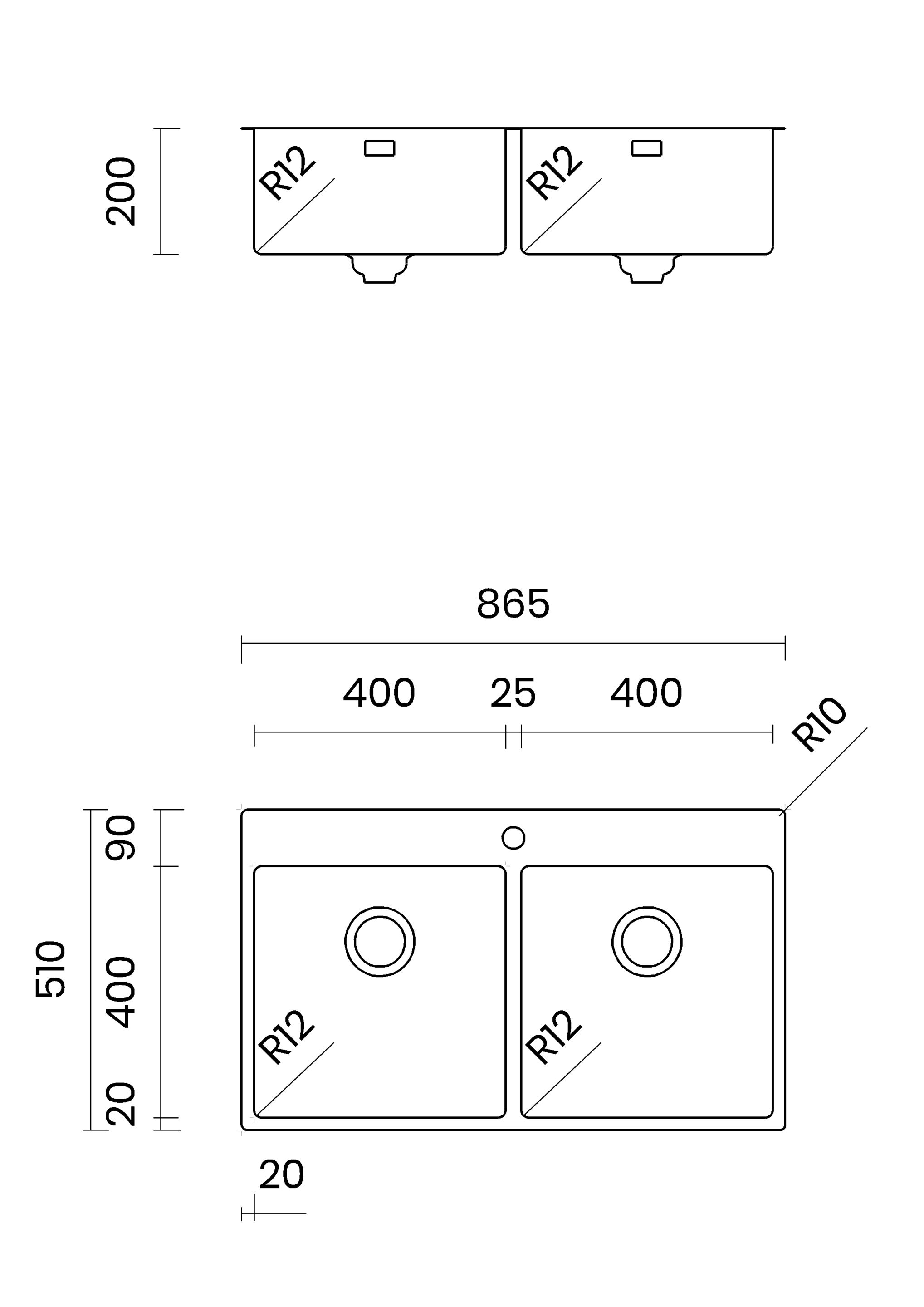 2 раковины из нержавеющей стали TASCA Pura ARCH-00151197 - Вид №2