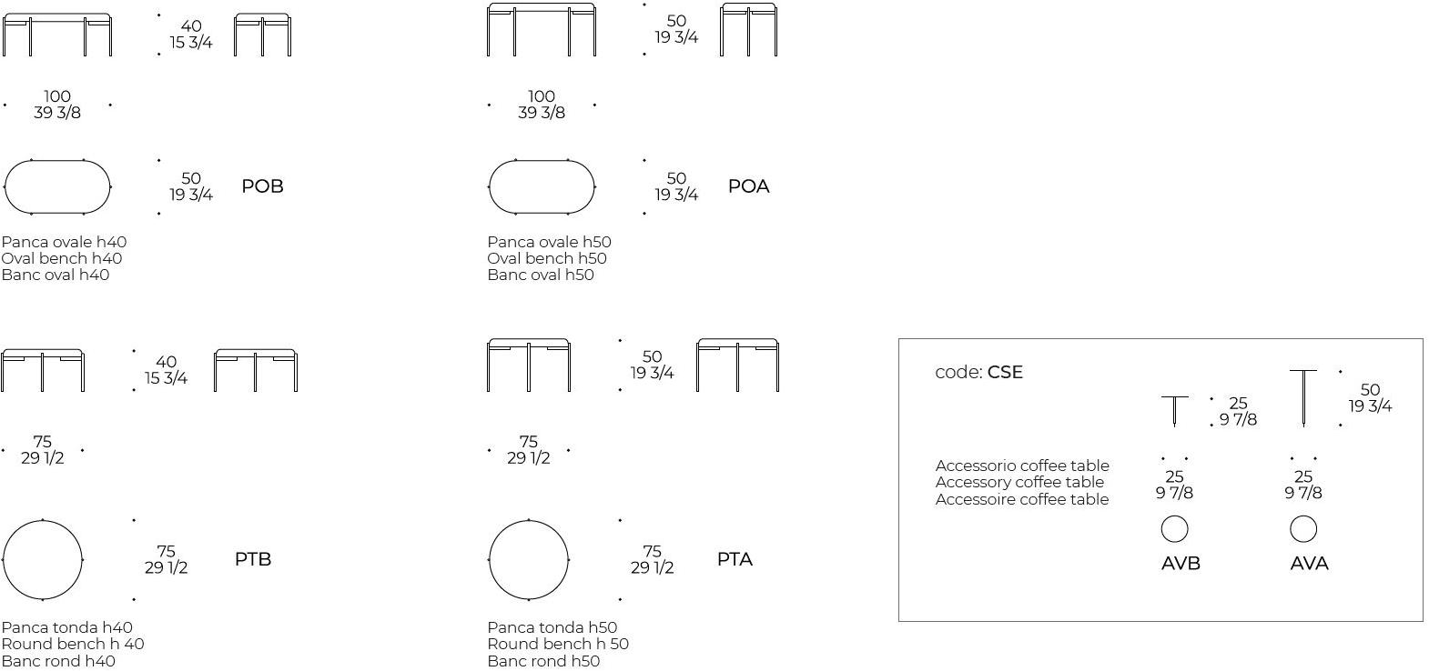 Liu Jo Living Collection Мягкая скамья из ткани Ceci est un caillou Cse ptb - Вид №7