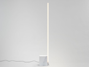 Светодиодный торшер из боросиликатного стекла и каррарского мрамора