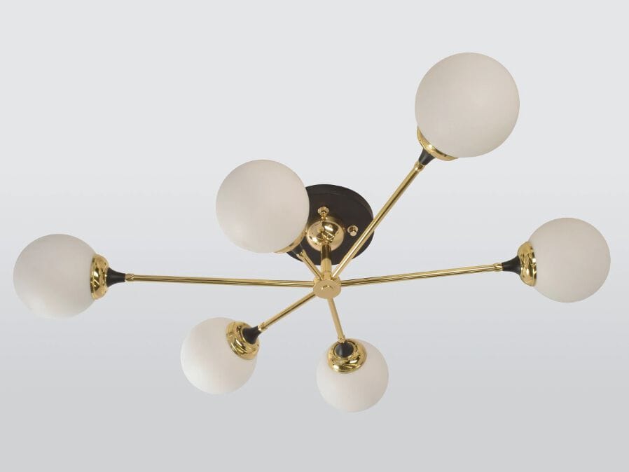 Светодиодный потолочный светильник из латуни и стекла Lampex Italiana Vega ARCH-00006764 - Вид №1