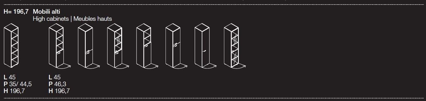 Las Mobili Модульный офисный книжный шкаф Contenitori universali evo sun-id-1510677 - Вид №5