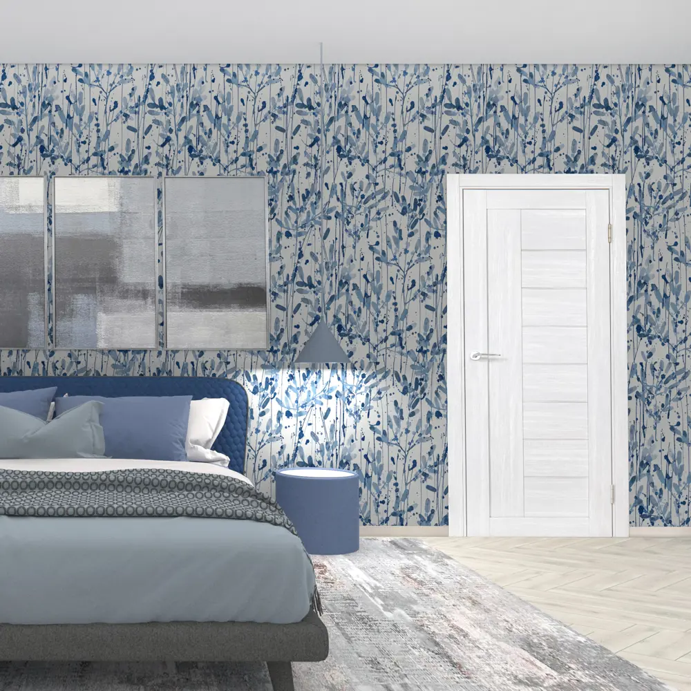 Комплект двери Легда-29.1 глухая 70x200 см Hardflex цвет светло серый с добором 100 мм PORTIKA STLM-2041756 - Вид №1