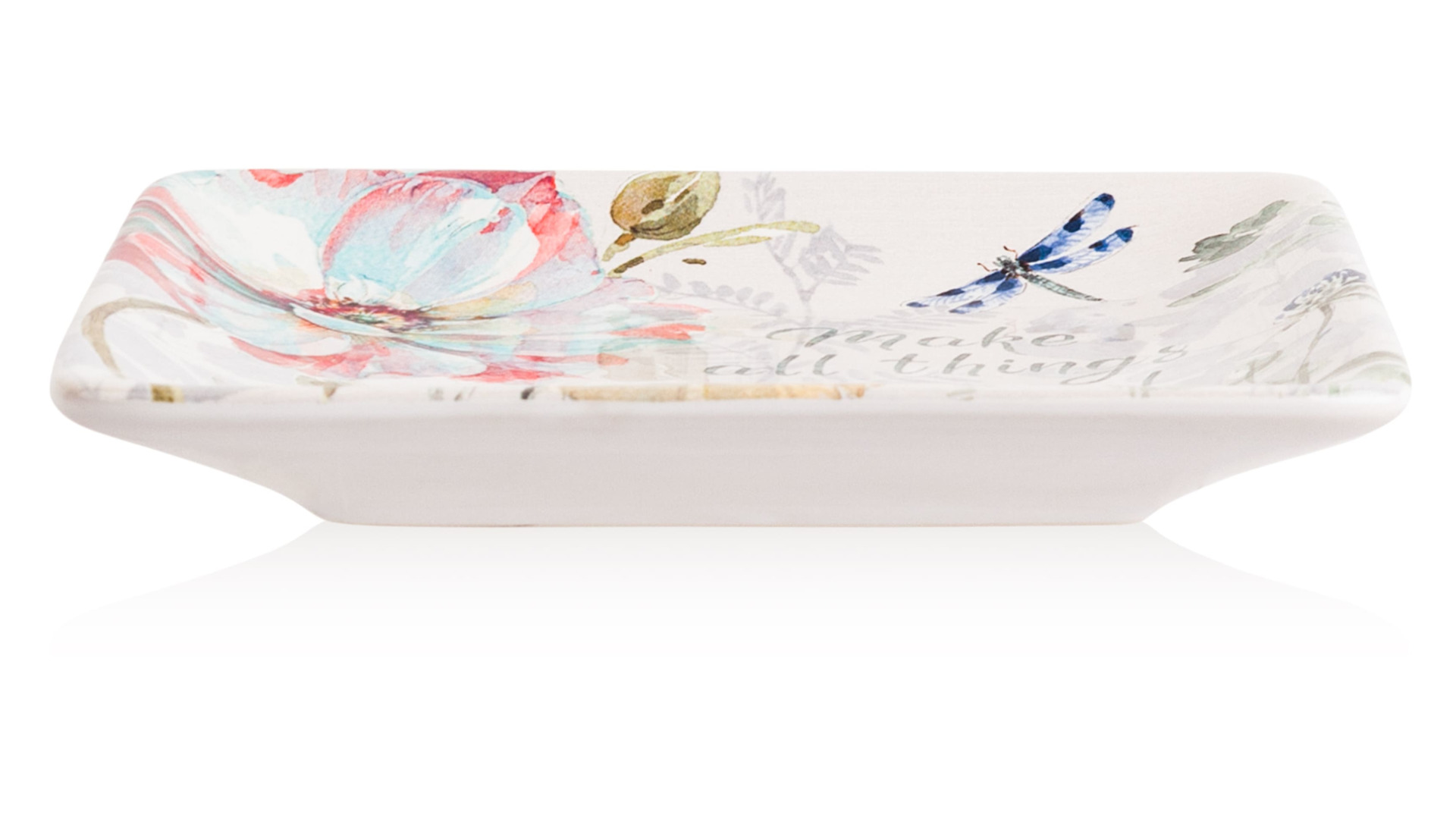 10672196 Certified International Тарелка пирожковая Certified Int. Весенний Букет. Розово-голубой цветок 15см, керамика Керамика  - Вид №1