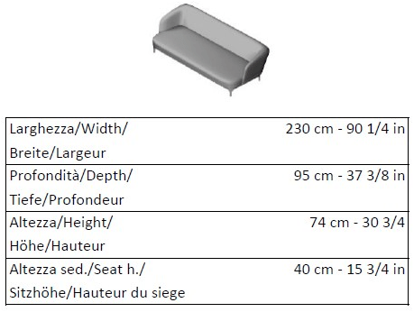 La Cividina 3-х местный диван контрактный Elle/p sun-id-1455889 - Вид №3
