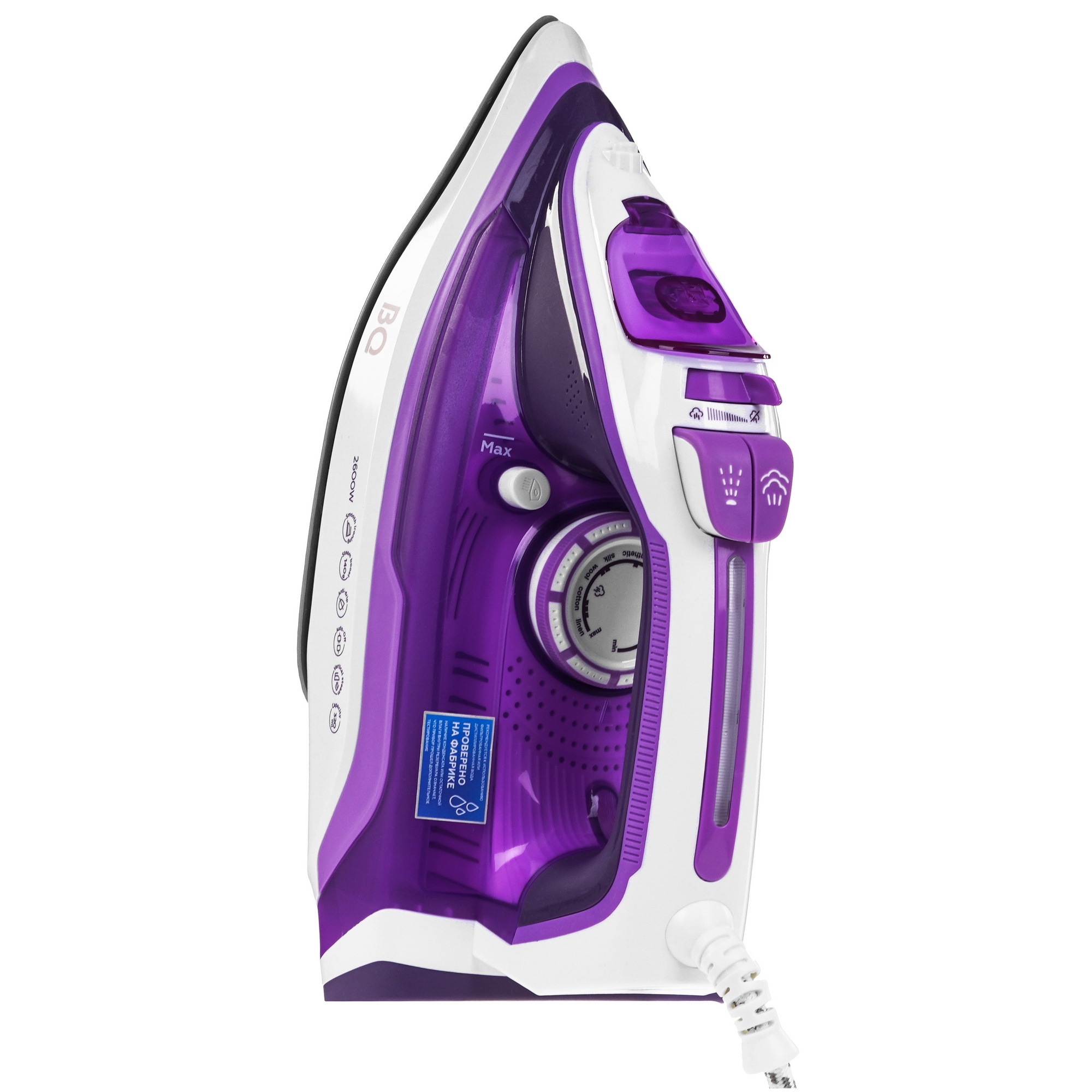 9970318 Утюг BQ SI1002 белый STDN-0002345