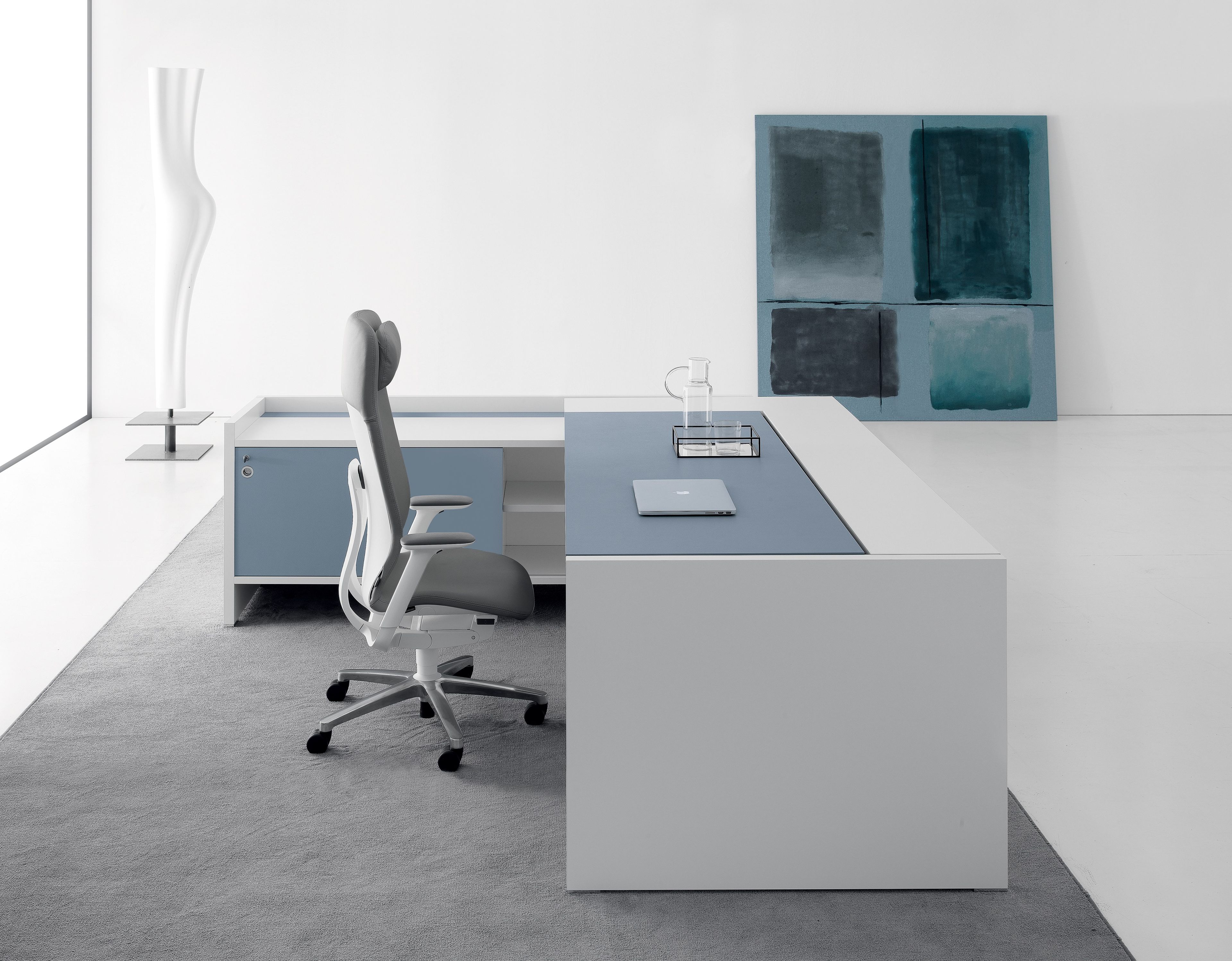 Секционный угловой стол из дерева с ящиками DVO Оксфорд ARCH-00063889 - Вид №1