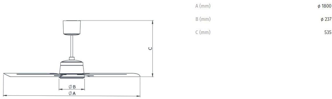Vortice Потолочный вентилятор Nordik eco 61064 - Вид №5