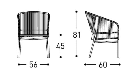 Алюминиевый стул с порошковым покрытием с подлокотниками Varaschin Cricket ARCH-00052420 - Вид №13