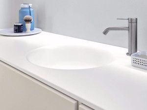 Круглый умывальник с столешницей