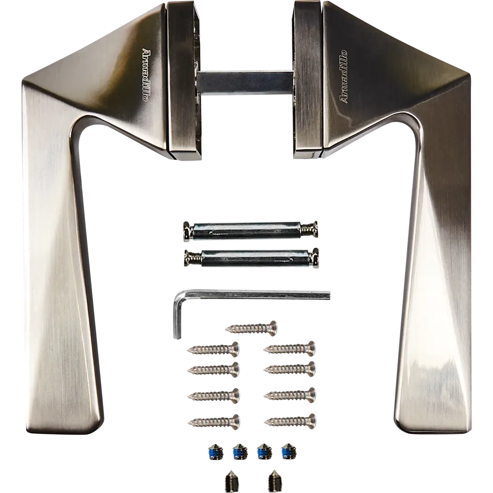 Ручка дверная Armadillo Iron UCS без запирания ЦАМ гальваническое покрытие цвет матовый никель STLM-2005082 - Вид №1