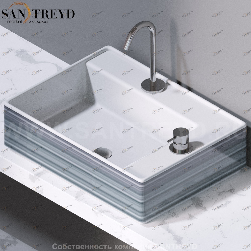 L640431 Накладная раковина на столешницу  прямоугольная A. e T. Italia Fly AeT ITALIA