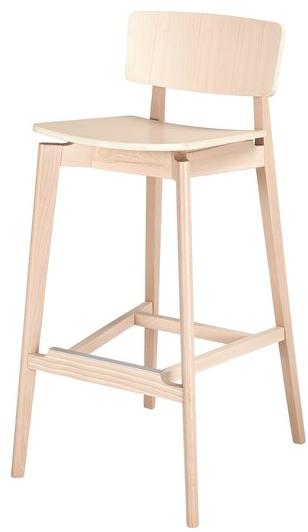 Sedex Высокий табурет из бука со спинкой Fifty 8201 - Вид №1