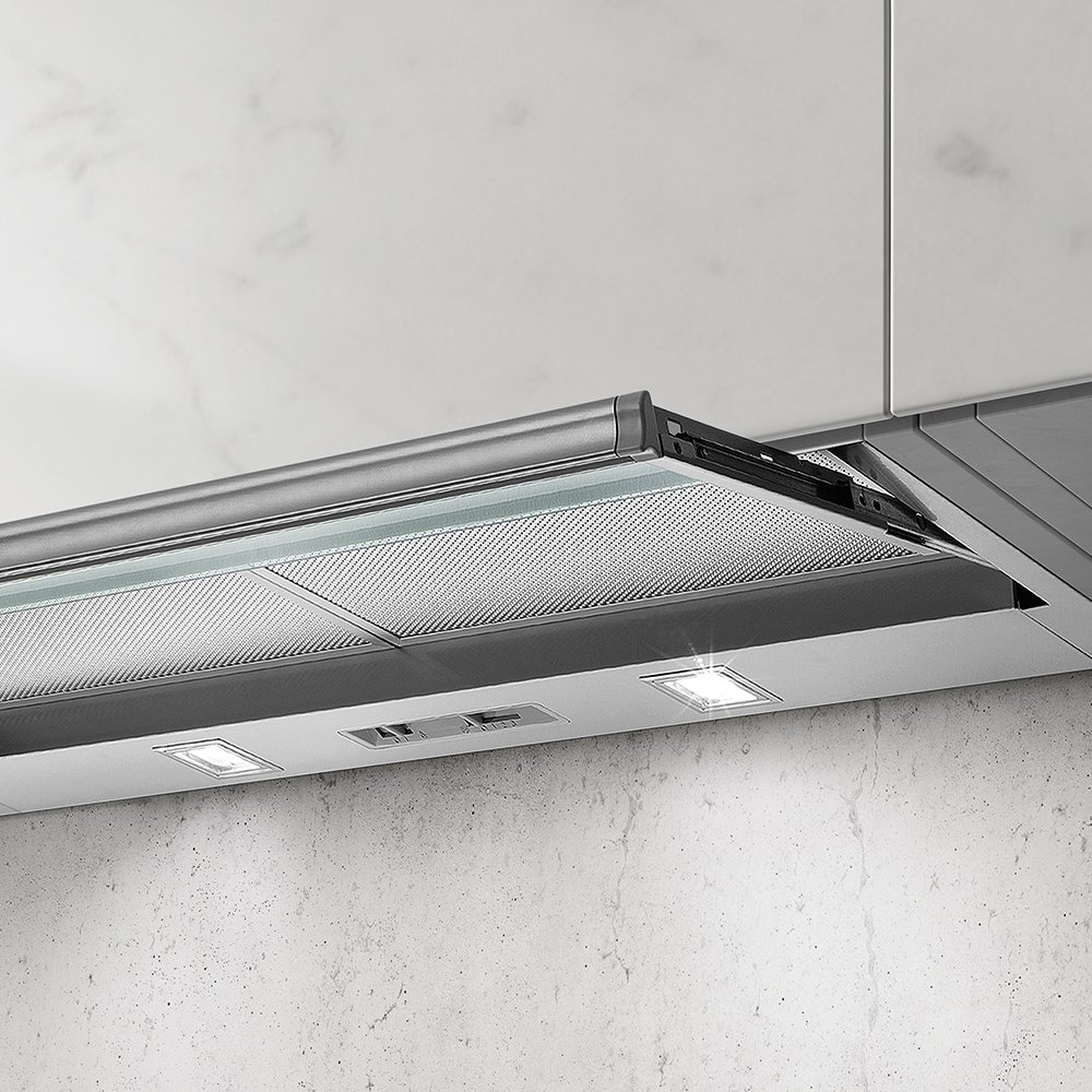 CIAK LUX GR/A/L/56-PRF0121068B Встраиваемый вытяжной шкаф / встраиваемая, 56 см, 700 куб.м./мин., led, нерж.сталь+стекло Elica  - Вид №1