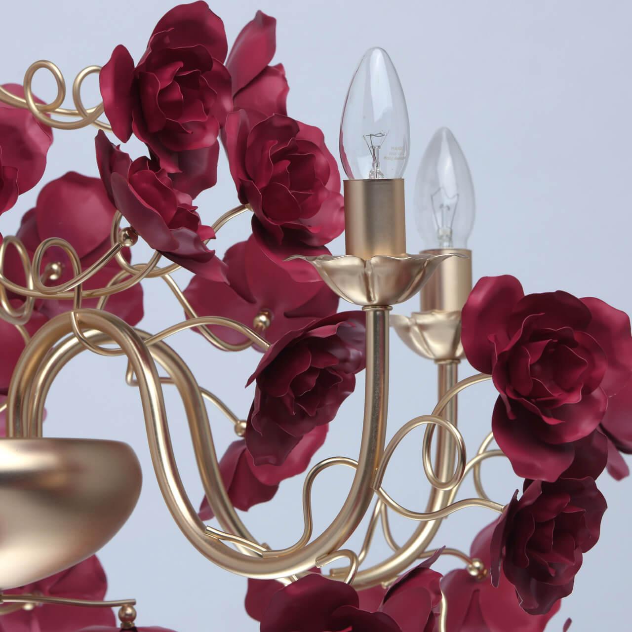 Подвесная люстра MW-Light Розенхейм 615011808 MW-LIGHT ДИЗАЙНЕРСКИЕ, РОЗЕНХЕЙМ 194379 Красный  - Вид №1