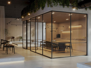 Стеклянная перегородка