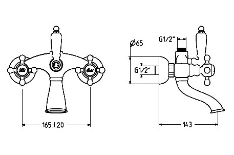 1200612D0oro Смеситель Gattoni Vivaldi Santreyd - Вид №1
