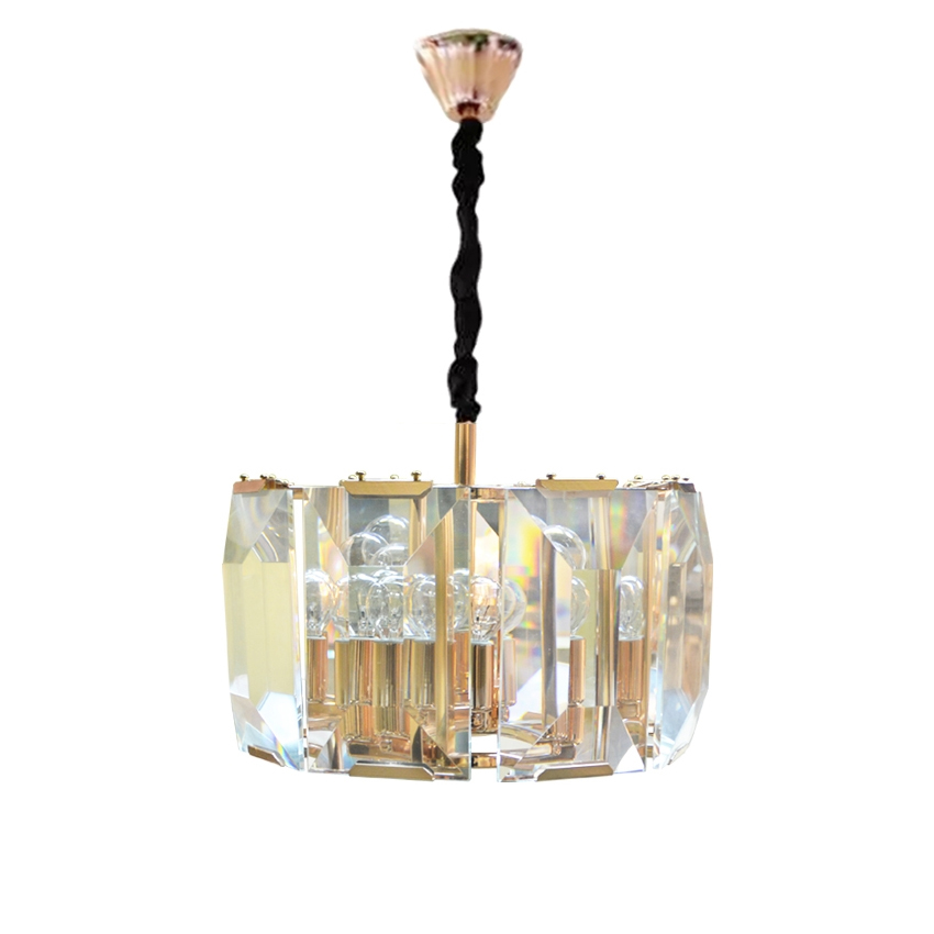 Подвесной светильник Harlow Crystal 8G от Delight Collection BRCH9030-8-G DELIGHT COLLECTION ДИЗАЙНЕРСКИЕ 243845 Прозрачный;никель  - Вид №1