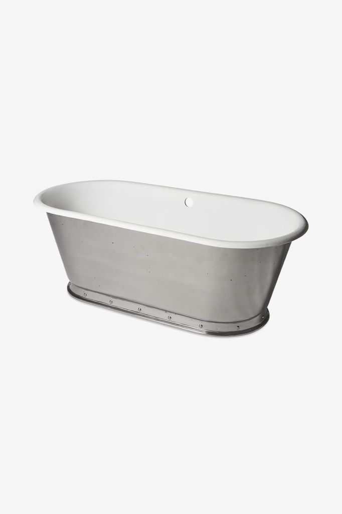 VOBT01 Отдельно стоящая овальная чугунная ванна Voltaire 67 x 31 x 24 дюйма Waterworks 
