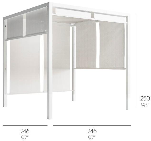 GANDIABLASCO Отдельностоящая алюминиевая пергола со сдвижной крышкой Pergola sun-id-1368986 - Вид №2