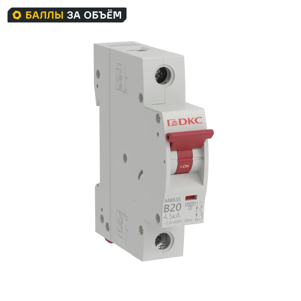 Автоматический выключатель DKC Yon 1P B20 А 4.5 кА STLM-2105282