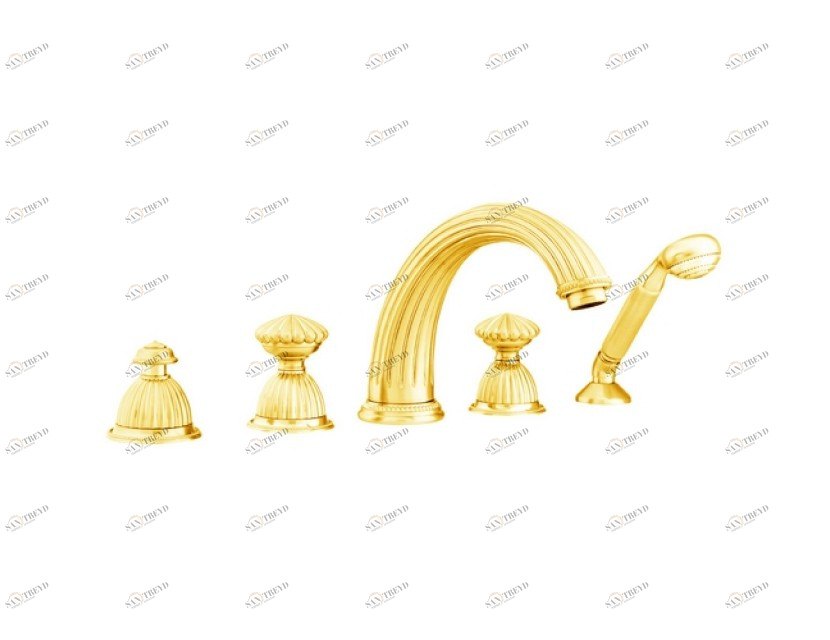 033416.C00.62 Набор для ванны с пятью отверстиями Сатин никель Mestre Artica